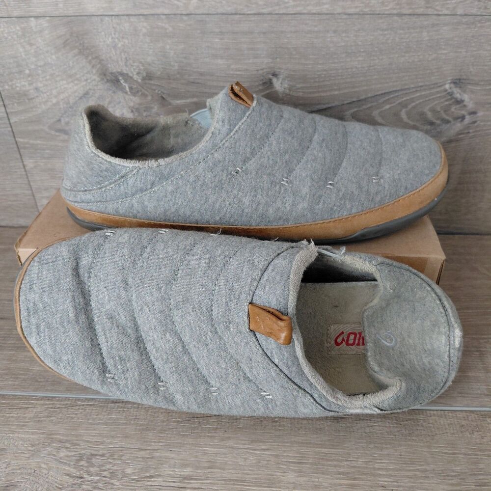 Olukai Mahana Slipper Shoes Mens Size 10 Gray Quilted Casual Slip On Drop Heel